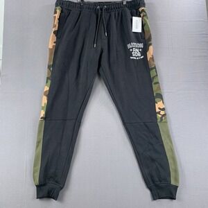 NWT Parish Nation Y2K Jogger Camo Sweatpants Stretch Black 3XL Men‎ (42x33)